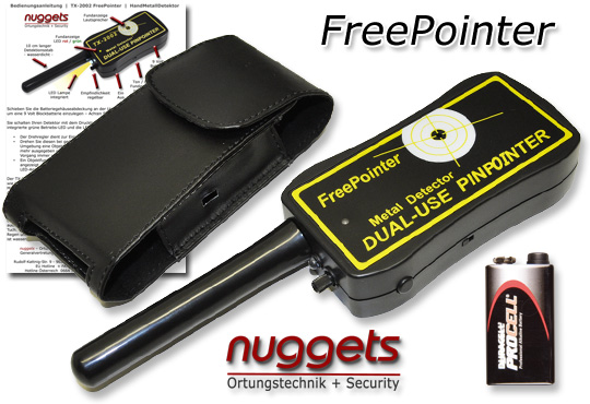 FreePointer gratis dabei ... www.nuggets.at Online Shop Metalldetektor und Metallsuchgeräte 
