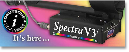 WHITEs Spectra V3i - www.nuggets.at OnlineShop White´s Fachhandel Metalldetektor Metallsuchgerät Golddetektor